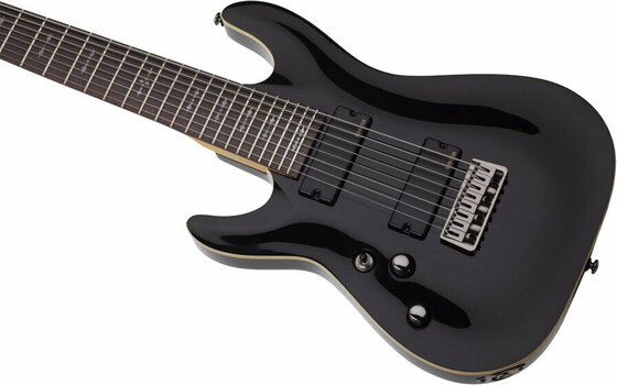 8-saitige E-Gitarre Schecter Omen-8 LH Gloss Black - 2