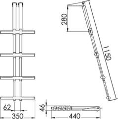 Lestve Osculati Diver Telescopic Ladder Lestve - 3