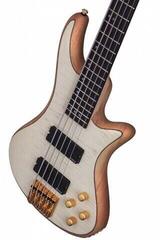 5-string Bassguitar Schecter Stiletto Custom-5 Natural Satin 5-string Bassguitar - 1