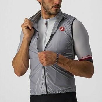 Fahrrad Jacke, Weste Castelli Aria Weste Silver Gray L - 5