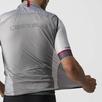 Cycling Jacket, Vest Castelli Aria Vest Silver Gray XL Vest - 4