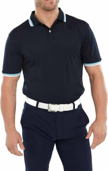 Camisa pólo Footjoy Solid Polo With Trim Mens Navy XL - 3
