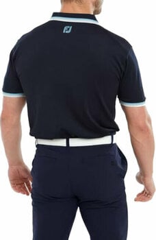 Camisa pólo Footjoy Solid Polo With Trim Mens Navy XL - 4