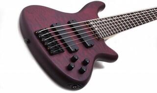 6-snarige basgitaar Schecter Stiletto Custom-6 Vampyre Red Satin 6-snarige basgitaar - 1