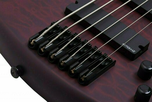 6-saitiger E-Bass, 6-Saiter E-Bass Schecter Stiletto Custom-6 Vampyre Red Satin - 5