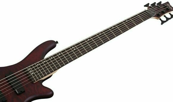 6-saitiger E-Bass, 6-Saiter E-Bass Schecter Stiletto Custom-6 Vampyre Red Satin - 8