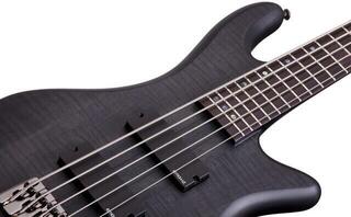 Baixo de 5 cordas Schecter Stiletto Studio-5 See Thru Black Satin Baixo de 5 cordas - 2