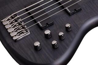 Baixo de 5 cordas Schecter Stiletto Studio-5 See Thru Black Satin Baixo de 5 cordas - 3