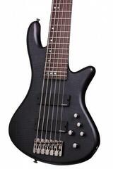 6-snarige basgitaar Schecter Stiletto Studio-6 See Thru Black Satin 6-snarige basgitaar - 1