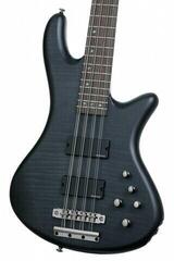 6-snarige basgitaar Schecter Stiletto Studio-8 See Thru Black Satin 6-snarige basgitaar - 1