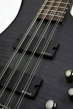 6-saitiger E-Bass, 6-Saiter E-Bass Schecter Stiletto Studio-8 See Thru Black Satin - 3
