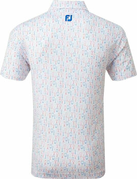 Риза за поло Footjoy Glass Print Mens Polo Shirt White S - 2