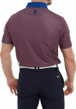Camisa pólo Footjoy Circle Print Mens Polo Shirt Twilight/Racing Red/Iron/White 2XL - 4