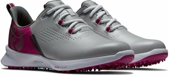 Női golfcipők Footjoy FJ Fuel Womens Golf Shoes Grey/Berry/Dark Grey 36,5 - 5