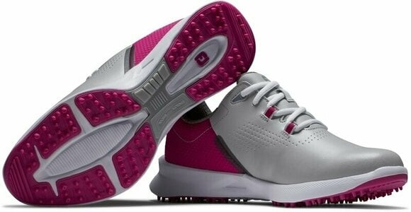 Calçado de golfe para mulher Footjoy FJ Fuel Womens Golf Shoes Grey/Berry/Dark Grey 36,5 - 6
