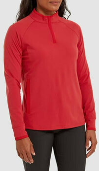 Pulover s kapuco/Pulover Footjoy Half-Zip Womens Midlayer Red S - 3