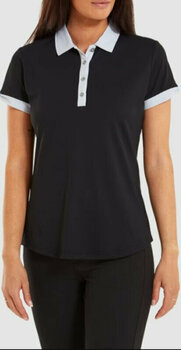 Poloshirt Footjoy Colour Block Womens Polo Shirt Black S - 3