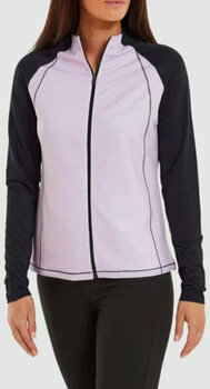 Sudadera con capucha/Suéter Footjoy Houndstooth Printed Womens Midlayer Navy/Purple Cloud S - 3