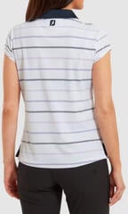 Rövid ujjú póló Footjoy Cap Sleeve Colour Block Womens White/Navy S Rövid ujjú póló - 3