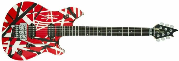 Electric guitar EVH Wolfgang Special Striped, Ebony, Red, Black, White Stripes - 2