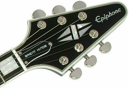Електрическа китара Epiphone Brent Hinds Flying V Custom Limited Edition - Silverburst - 5