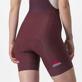Cycling Short and pants Castelli Prima W Bibshort Deep Bordeaux/Persian Red XS Cycling Short and pants - 4