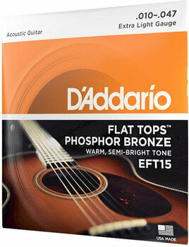 Cordes de guitares acoustiques D'Addario EFT15 - 4