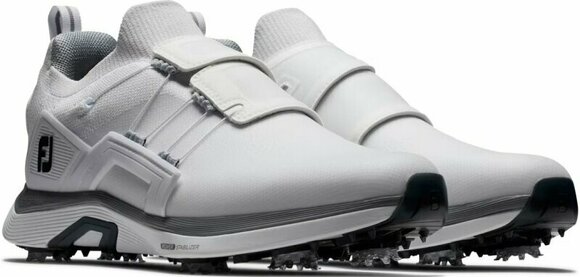 Pantofi de golf pentru bărbați Footjoy Hyperflex BOA Mens Golf Shoes White/White/Black 43 - 4
