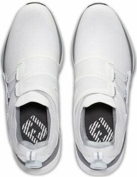 Calzado de golf para hombres Footjoy Hyperflex BOA Mens Golf Shoes White/White/Black 44,5 - 6