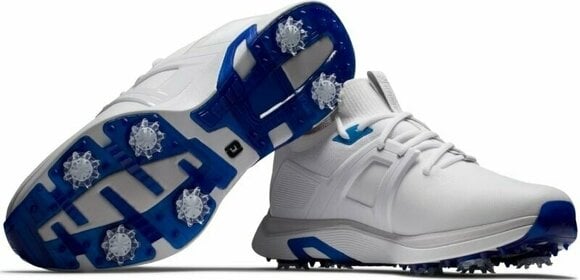 Heren golfschoenen Footjoy Hyperflex Mens Golf Shoes White/White/Grey 42 - 5