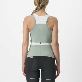 Cycling jersey Castelli Solaris W Top Tank Top Defender Green/Ivory S - 2