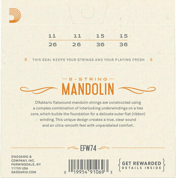 Mandolinsträngar D'Addario EFW74 - 2