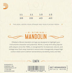 Cordes de mandolines D'Addario EJM74 Cordes de mandolines - 1