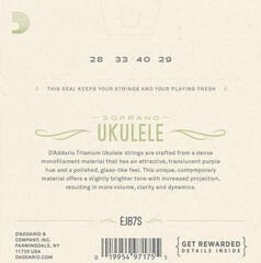 Strune za sopran ukulele D'Addario EJ87S Strune za sopran ukulele - 1