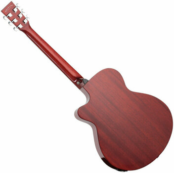 Dreadnought elektro-akoestische gitaar Tanglewood DBT SFCE TR G Thru Red Gloss - 2
