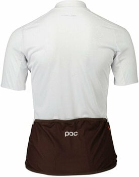 Fietsshirt POC Essential Road Women´s Logo Jersey Hydrogen White/Axinite Brown L - 2