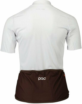Tricou ciclism POC Essential Road Logo Jersey Hydrogen White/Axinite Brown M Jersey - 2