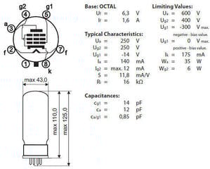 Vacuum Tube JJ Electronic 6550 Vacuum Tube - 1
