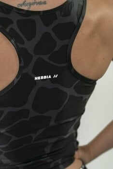 Majica za fitnes Nebbia Nature Inspired Sporty Crop Top Racer Back Black M Majica za fitnes - 3