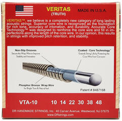 Struny pre akustickú gitaru DR Strings VTA-10 Struny pre akustickú gitaru - 1