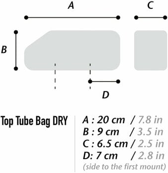 Cyklistická taška Woho X-Touring Top Tube Bag Dry Honeycomb Iron Grey 1,1 L - 7