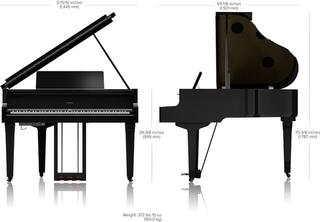 Piano de cola grand digital Roland GP-9 Piano de cola grand digital Polished White - 6