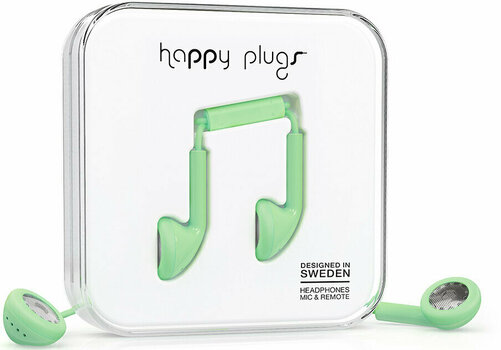 En la oreja los auriculares Happy Plugs Earbud Mint - 2