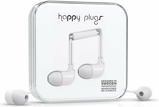 En la oreja los auriculares Happy Plugs In-Ear White - 2