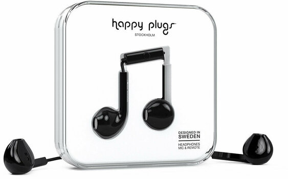Sluchátka do uší Happy Plugs Earbud Plus Černá - 2