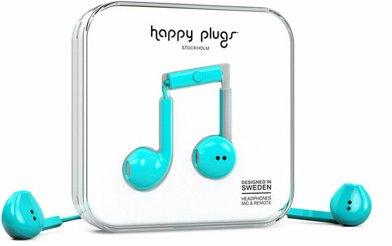 In-ear hörlurar Happy Plugs Earbud Plus Turquoise - 2