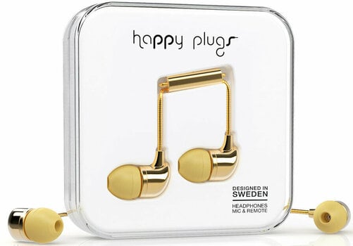 Sluchátka do uší Happy Plugs In-Ear Gold Deluxe Edition - 2