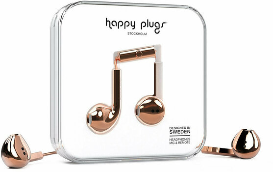 In-Ear Headphones Happy Plugs Earbud Plus Rose Gold Deluxe Edition - 2