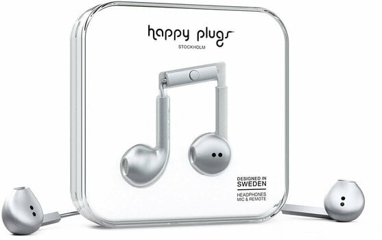 En la oreja los auriculares Happy Plugs Earbud Plus Space Grey Deluxe Edition - 2