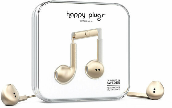 In-Ear Headphones Happy Plugs Earbud Plus Champagne Deluxe Edition - 2